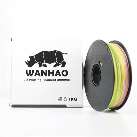 Wanhao PLA Plus Rainbow Multi Renk Filament 1.75Mm 1Kg