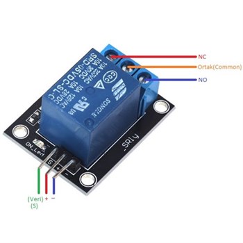 5V 1 Kanal Röle Kartı Siyah Pcb