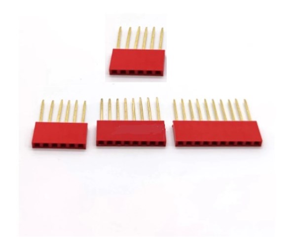 Uzun Bacaklı Dişi Pin Header Set Kırmızı 2 Adet