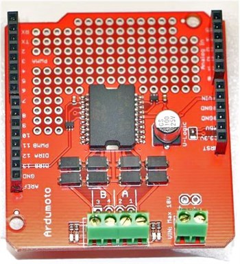 ArduMoto L298P Motor Sürücü Arduino Shield