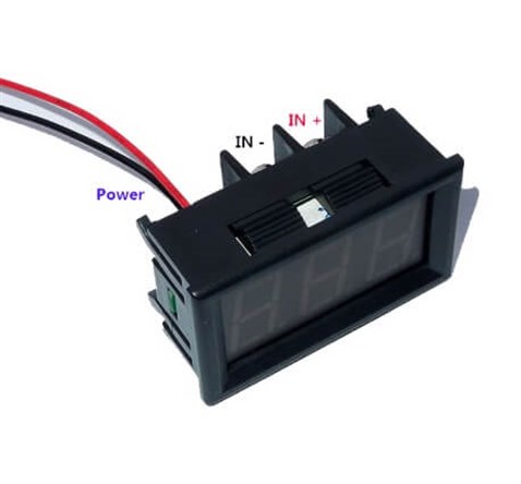 Dijital Ampermetre DC 20A Panel Tipi