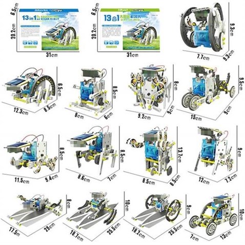Güneş Enerjili 13’lü Robot Bilim Eğitim Kiti