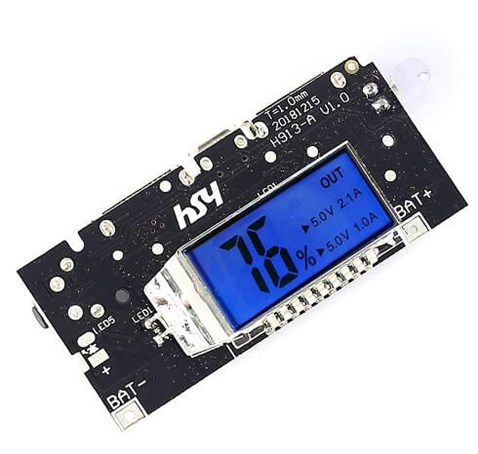 Power Bank Devresi Ekranlı Çift USB Çıkışlı