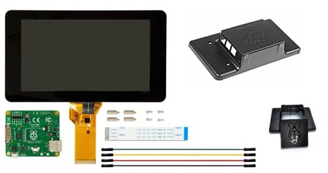 Raspberry Pi 3 7 İnç Orijinal Dokunmatik Ekran ve Kutu Kit