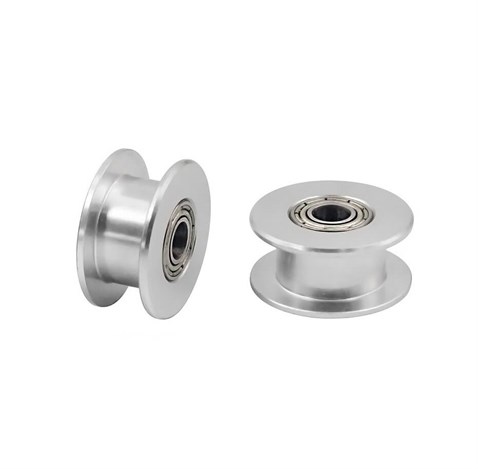 GT2 6mm Kayış karşılık Rulmanlı Kasnak 20 Dişsiz İç Çap 5mm