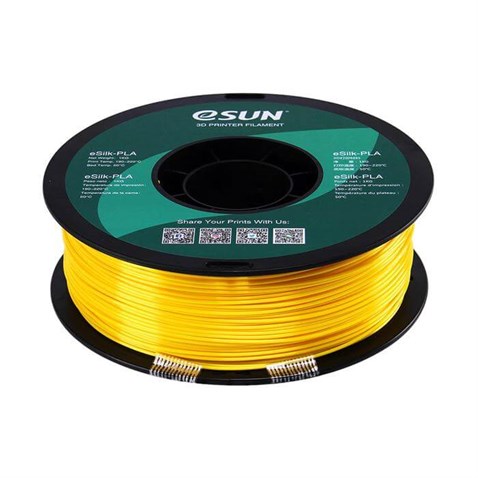 eSUN eSilk PLA Dark Yellow Koyu Sarı Parlak Yüzey Filament 1.75mm 1Kg