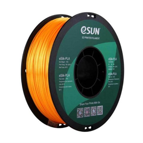 eSUN eSilk PLA Dark Yellow Koyu Sarı Parlak Yüzey Filament 1.75mm 1Kg