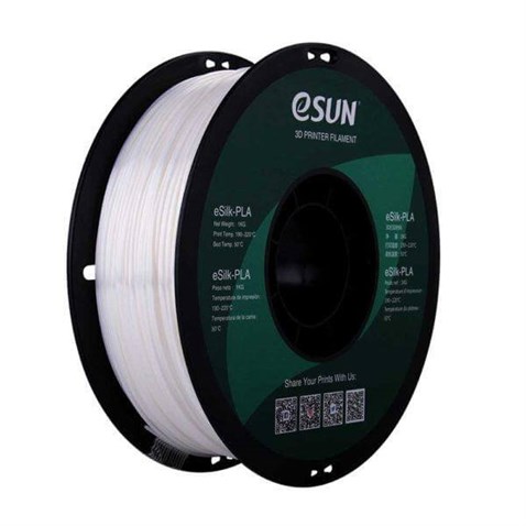 eSUN eSilk PLA White Beyaz Parlak Yüzey Filament 1.75mm 1Kg