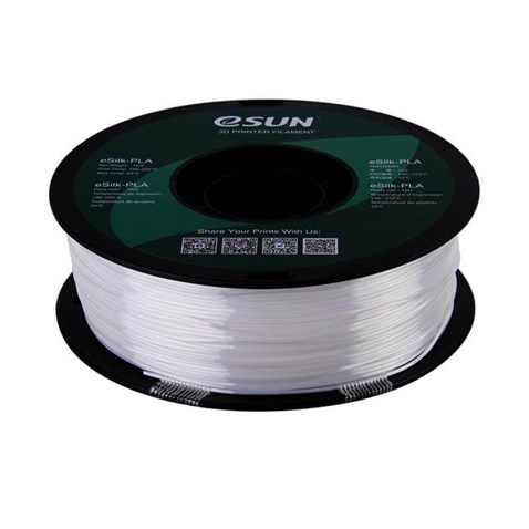 eSUN eSilk PLA White Beyaz Parlak Yüzey Filament 1.75mm 1Kg