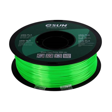 eSUN eSilk PLA Green Yeşil Parlak Yüzey Filament 1.75mm 1Kg