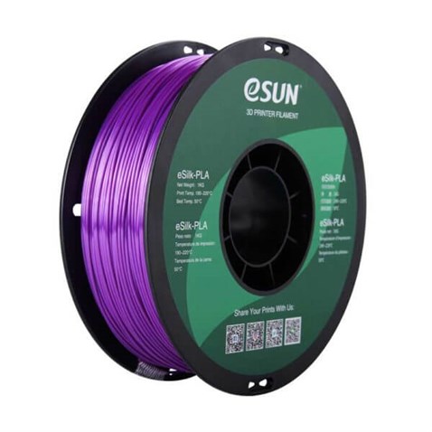 eSUN eSilk PLA Purple Mor Parlak Yüzey Filament 1.75mm 1Kg