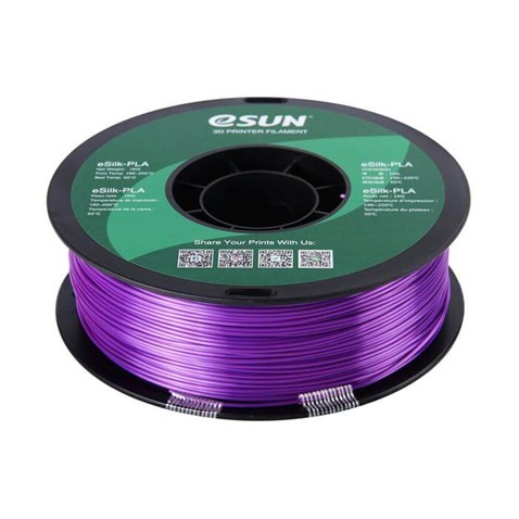 eSUN eSilk PLA Purple Mor Parlak Yüzey Filament 1.75mm 1Kg