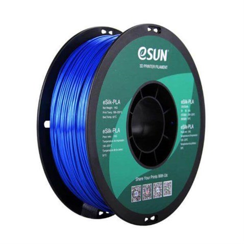 eSUN eSilk PLA Blue Mavi Parlak Yüzey Filament 1.75mm 1Kg