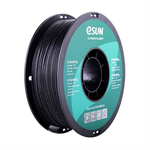 eSUN eTwinkling PLA Black Siyah Simli Filament 1.75mm 1Kg