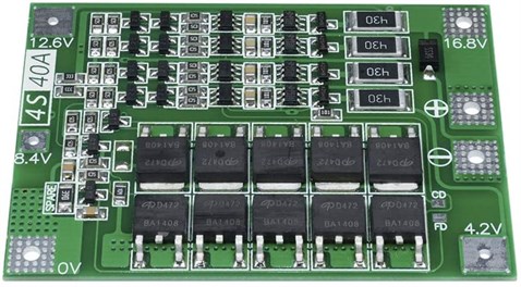 4S 14,8V 40A Lipo Pil Bms Balans Devresi Şarj Modülü