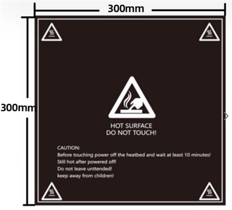 Manyetik Buildtak Esnek 300x300mm flexible platform sticker magnetic