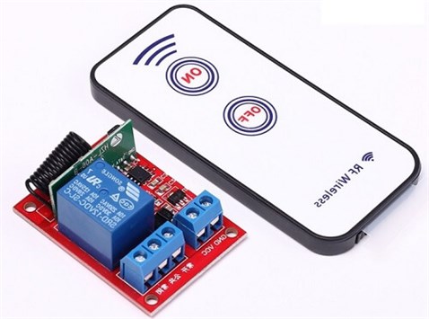 1 Kanal 12v 433 MHz Kablosuz RF Alıcılı Röle Kartı