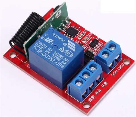 1 Kanal 12v 433 MHz Kablosuz RF Alıcılı Röle Kartı