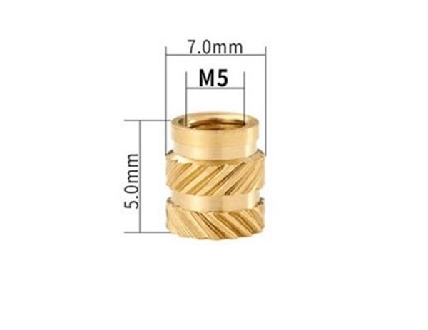 İnsert Çakma Somun M5 Yükseklik 5mm 10 Adet
