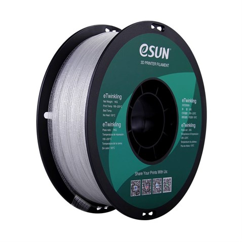 eSUN eTwinkling Silver Gümüş Simli Filament 1.75mm 1Kg