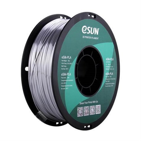 eSUN eSilk PLA Silver Gümüş Parlak Yüzey Filament 1.75mm 1Kg