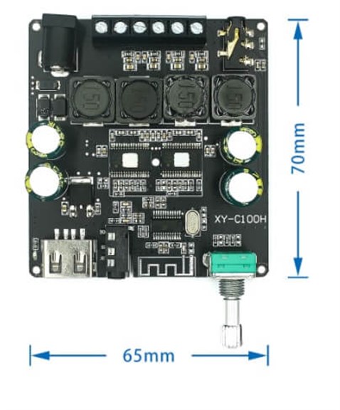 2x100w Bluetooth Amfi TPA3116D2 XY-C100H
