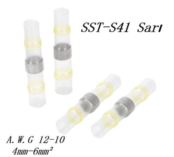 Lehimli Makaron Isı ile Daralan Lehimli Makaron SST-S41 Sarı 10 Adet