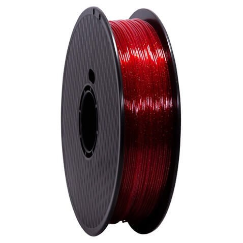 Wanhao PET Twinkling Şeffaf Kırmızı Simli Filament 1.75mm 1Kg