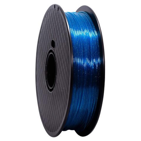 Wanhao PET Twinkling Şeffaf Mavi Simli Filament 1.75mm 1Kg