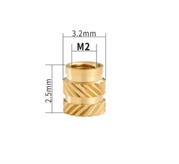 İnsert Çakma Somun M2 Yükseklik 2,5mm 20 Adet