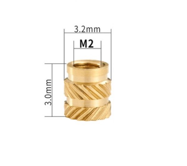 İnsert Çakma Somun M2 Yükseklik 3mm 20 Adet
