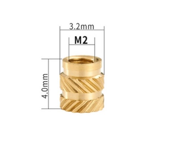 İnsert Çakma Somun M2 Yükseklik 4mm 20 Adet