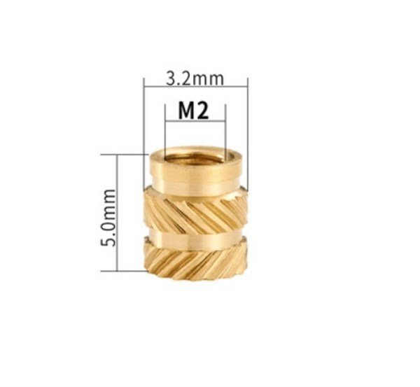 İnsert Çakma Somun M2 Yükseklik 5mm 10 Adet