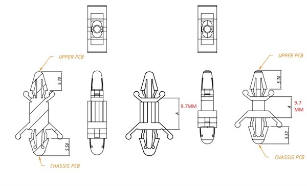 Tırnaklı Distans 9.7mm M4 Beyaz CS-0610 25 Adet
