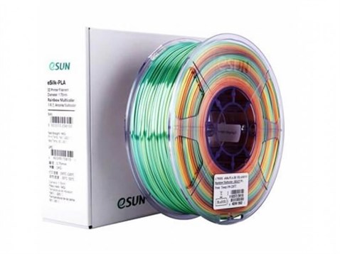 eSUN eSilk PLA Rainbow Multi Renk Parlak Yüzey Filament 1.75mm 1Kg