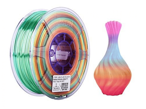 eSUN eSilk PLA Rainbow Multi Renk Parlak Yüzey Filament 1.75mm 1Kg