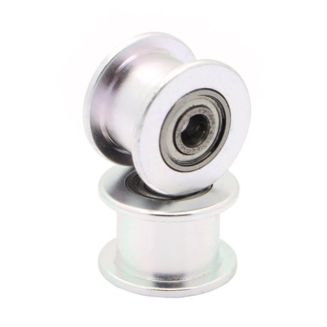 GT2 6mm Kayış karşılık Rulmanlı Kasnak 16 Dişsiz  İç Çap 3mm