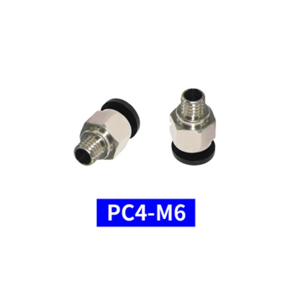 PC04-M6 Pnömatik Konnektör Rakor M6-4mm Teflon Boru Tutucu 2 Adet