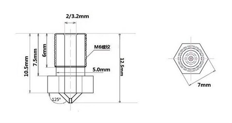 E3D Nozzle 1.0mm 2 Adet