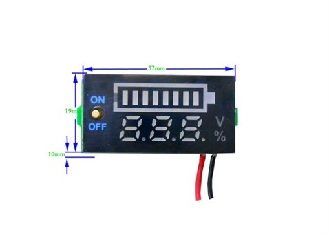 12v Akü Yüzde Ve Volt Göstergesi Panel Tipi