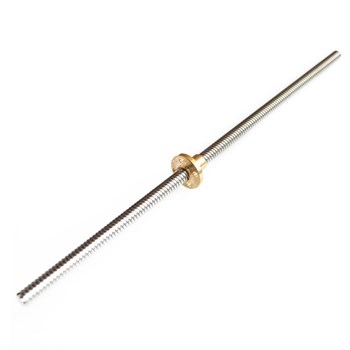 3D Yazıcı Trapez t8 8mm Lead 2mm Vidalı Mil ve Somun Seti 50 Cm