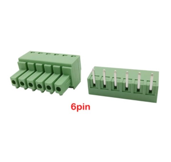 6 Pin 3.81Mm 90’ Geçmeli Takım Klemens 5 Adet
