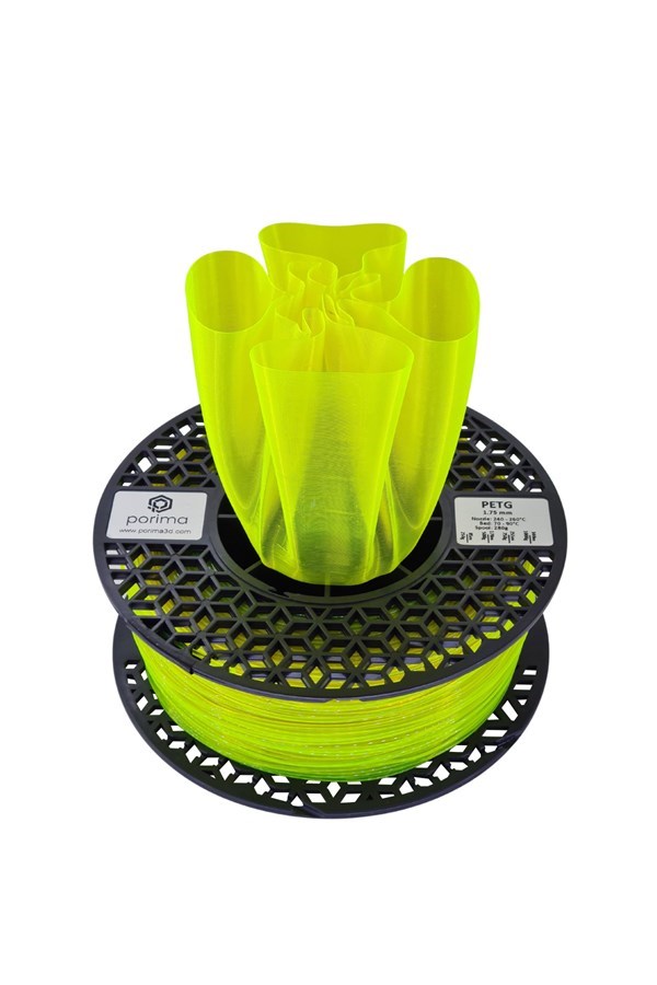 Porima PETG Transparan Neon Sarı Filament 1,75mm 1Kg