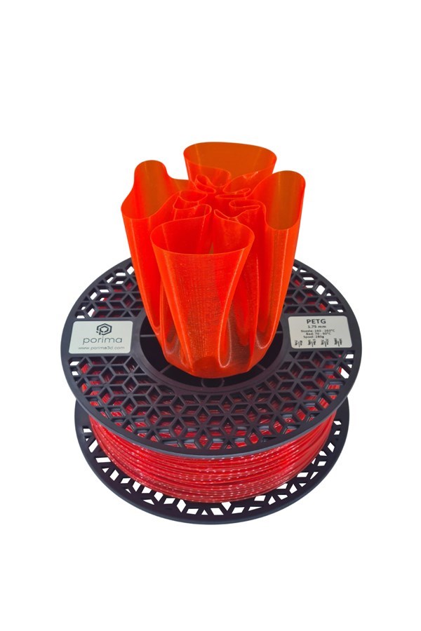 Porima PETG Transparan Neon Turuncu Filament 1,75mm 1Kg