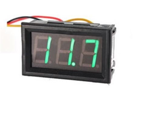 Dijital Voltmetre DC 0-200 Volt Yeşil Panel Tipi
