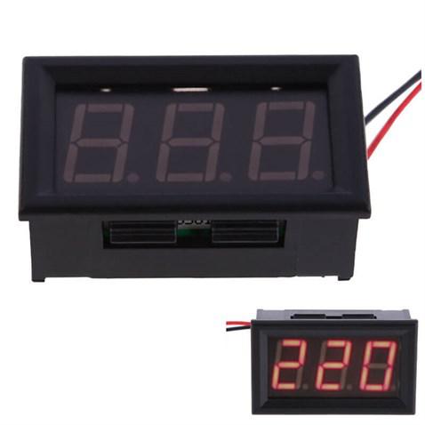 Dijital Voltmetre AC 60-500 Volt Kırmızı Panel Tipi