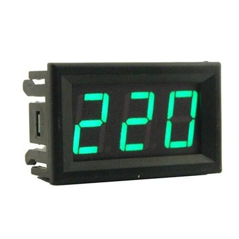 Dijital Voltmetre AC 60-500 Volt Yeşil Panel Tipi