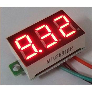 Dijital Voltmetre Mini  DC 2.7-30 Volt Kırmızı