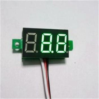 Dijital Voltmetre Mini DC 2.7-30 Volt Yeşil