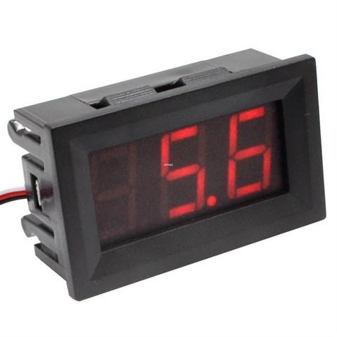 Dijital Voltmetre DC 0-100 Volt Kırmızı Panel Tipi
